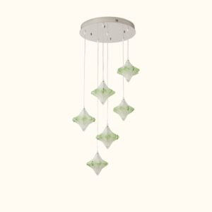Vintage Italian Style Starburst Liner Pendant 6-Shade