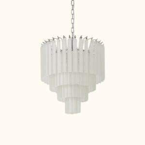 White Crystal Cascade Waterfall Chandelier