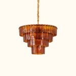 Amber-Murano-Glass-Cascade-Tiered-Chandelier - Image 12