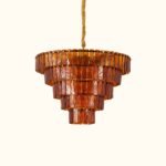 Amber-Murano-Glass-Cascade-Tiered-Chandelier - Image 13