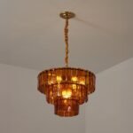 Amber-Murano-Glass-Cascade-Tiered-Chandelier - Image 14