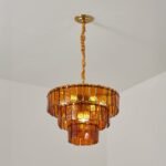 Amber-Murano-Glass-Cascade-Tiered-Chandelier - Image 16