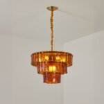 Amber-Murano-Glass-Cascade-Tiered-Chandelier - Image 17
