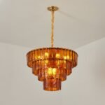 Amber-Murano-Glass-Cascade-Tiered-Chandelier - Image 19