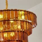 Amber-Murano-Glass-Cascade-Tiered-Chandelier - Image 25