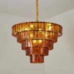 Amber-Murano-Glass-Cascade-Tiered-Chandelier - Image 20