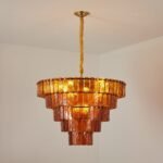 Amber-Murano-Glass-Cascade-Tiered-Chandelier - Image 21