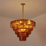 Amber-Murano-Glass-Cascade-Tiered-Chandelier - Image 15