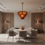 Amber-Murano-Glass-Cascade-Tiered-Chandelier - Image 4