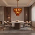 Amber-Murano-Glass-Cascade-Tiered-Chandelier - Image 5