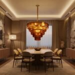 Amber-Murano-Glass-Cascade-Tiered-Chandelier - Image 6