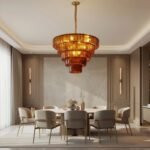 Amber-Murano-Glass-Cascade-Tiered-Chandelier - Image 8