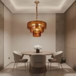 Amber-Murano-Glass-Cascade-Tiered-Chandelier - Image 9