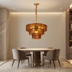 Amber-Murano-Glass-Cascade-Tiered-Chandelier - Image 11
