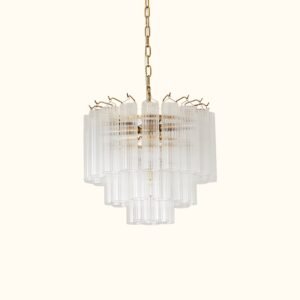 Italian Style Glass Tube Chandelier
