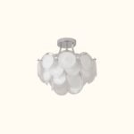 Modern Glass Disc Flush Mount Chandelier