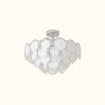 Modern Glass Disc Flush Mount Chandelier - Image 11