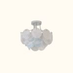 Modern Glass Disc Flush Mount Chandelier - Image 9