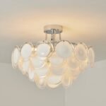 Modern Glass Disc Flush Mount Chandelier - Image 17