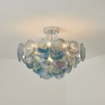 Modern Glass Disc Flush Mount Chandelier - Image 21