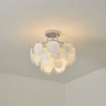 Modern Glass Disc Flush Mount Chandelier - Image 14