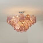 Modern Glass Disc Flush Mount Chandelier - Image 23