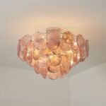 Modern Glass Disc Flush Mount Chandelier - Image 24