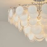 Modern Glass Disc Flush Mount Chandelier - Image 29