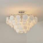 Modern Glass Disc Flush Mount Chandelier - Image 18