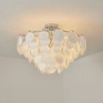 Modern Glass Disc Flush Mount Chandelier - Image 19