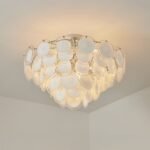 Modern Glass Disc Flush Mount Chandelier - Image 20