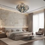 Modern Glass Disc Flush Mount Chandelier - Image 6