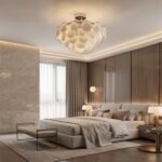 Modern Glass Disc Flush Mount Chandelier - Image 5