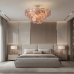 Modern Glass Disc Flush Mount Chandelier - Image 7