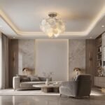 Modern Glass Disc Flush Mount Chandelier - Image 2