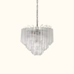 Modern Round Glass Tube Chandelier