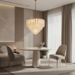 Modern Round Glass Tube Chandelier - Image 4
