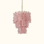 Tiered Ribbed Glass Cascade Chandelier - Image 14