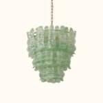 Tiered Ribbed Glass Cascade Chandelier - Image 16