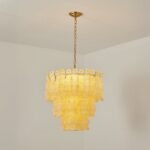 Tiered Ribbed Glass Cascade Chandelier - Image 20