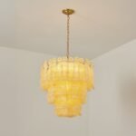 Tiered Ribbed Glass Cascade Chandelier - Image 21