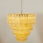 Tiered Ribbed Glass Cascade Chandelier - Image 25