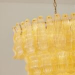 Tiered Ribbed Glass Cascade Chandelier - Image 31