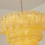 Tiered Ribbed Glass Cascade Chandelier - Image 33