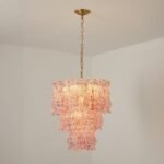 Tiered Ribbed Glass Cascade Chandelier - Image 26