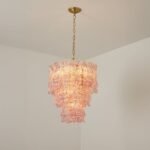 Tiered Ribbed Glass Cascade Chandelier - Image 27