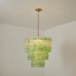 Tiered Ribbed Glass Cascade Chandelier - Image 28