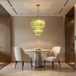 Tiered Ribbed Glass Cascade Chandelier - Image 2