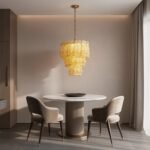 Tiered Ribbed Glass Cascade Chandelier - Image 10